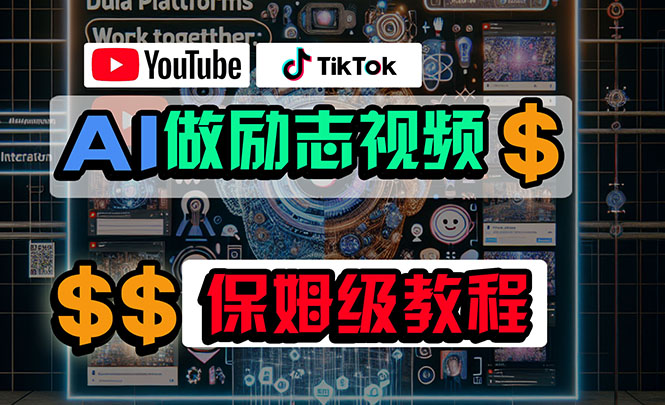 (10520期)利用AI制作励志视频,在YouTube和TikTok赚钱,小白可做(附工具)-优优云网创