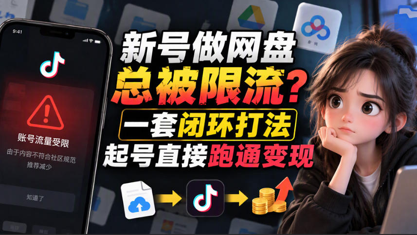 小白新号过限流：别发链先养号，12步SOP直接抄-优优云网创-中创网