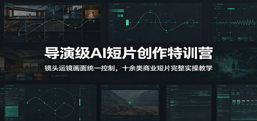 导演级AI短片创作特训营:镜头运镜画面统一控制,十余类商业短片完整实操教学(更新)-优优云网创