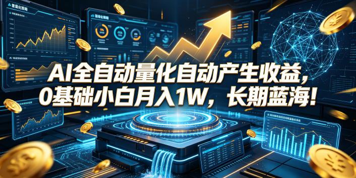 AI全自动量化自动产生收益,0基础小白月入1W,长期蓝海!【揭秘】-优优云网创