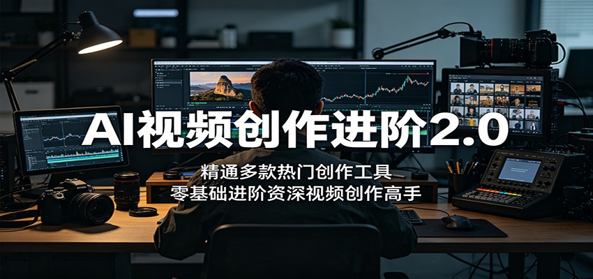 AI视频创作进阶2.0:精通多款热门创作工具,零基础进阶资深视频创作高手-优优云网创