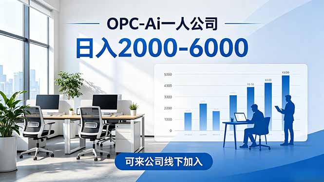 2026创业新风口—OPC一人公司模式震撼首发!日收益2000-6000+,项目绿色长久,安全稳健,合…-优优云网创