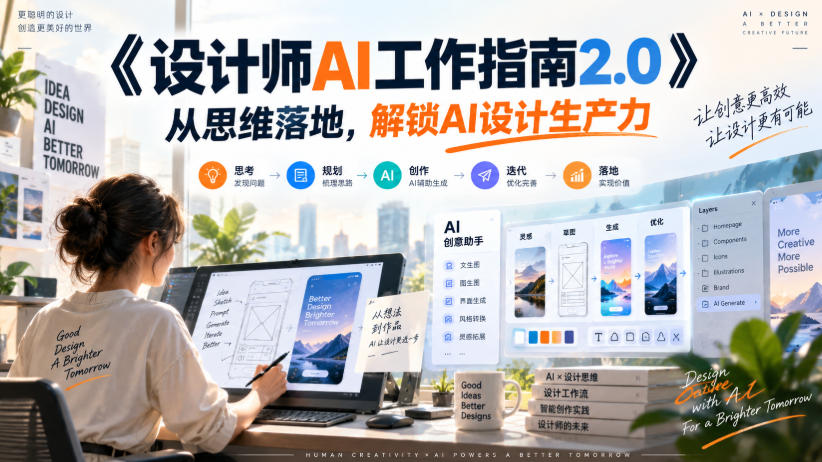《设计师AI工作指南2.0》从思维落地-无水印,解锁AI设计生产力-优优云网创-中创网