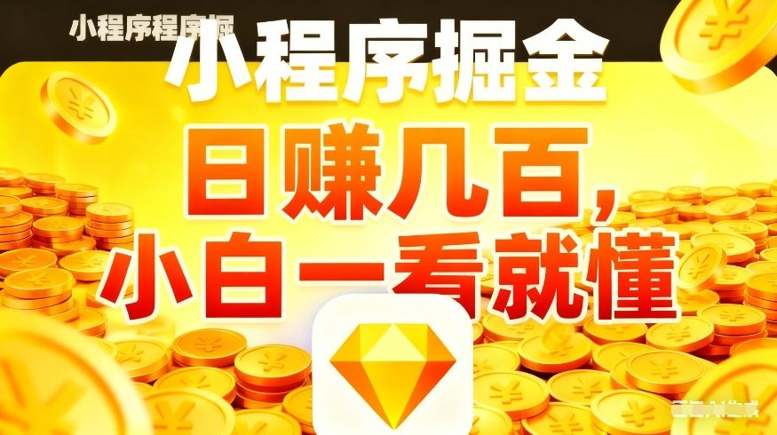 微信小程序掘金项目,不用复杂操作,5分钟就能学会上手操作,日入几张【揭秘】-优优云网创