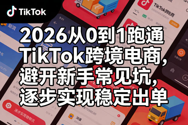 2026从0到1跑通TikTok跨境电商,避开新手常见坑,逐步实现稳定出单(更新0414)-优优云网创