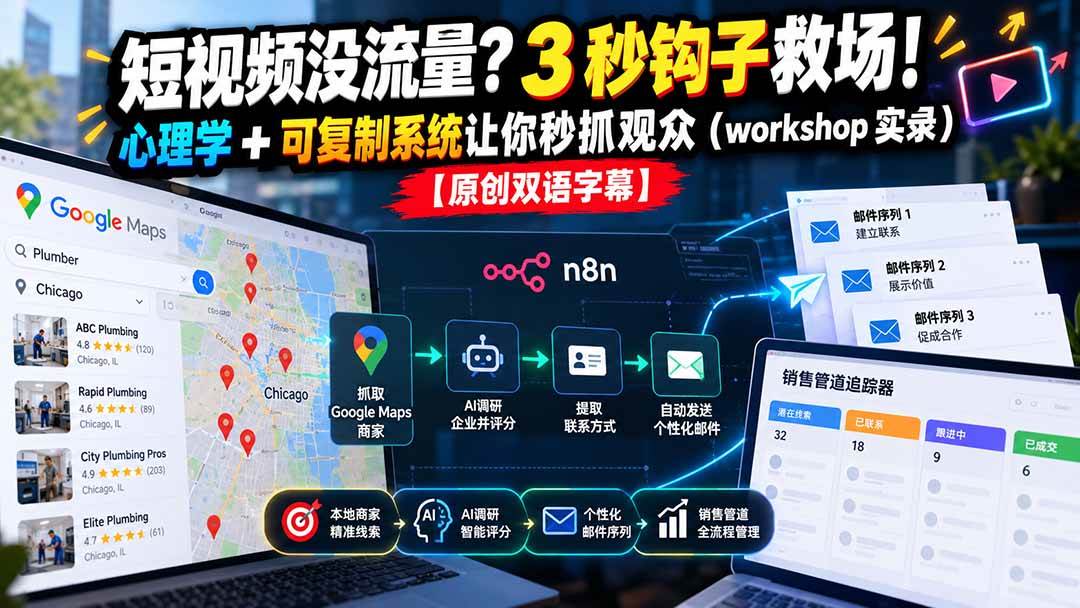 (21043期)短视频没流量?3 秒钩子救场!心理学 + 可复制系统让你秒抓观众(workshop 实录)【原创双语字幕】 (21043期)短视频没流量?3 秒钩子救场!心理学 + 可复制系统让你秒抓观众(workshop 实录)【原创双语字幕】