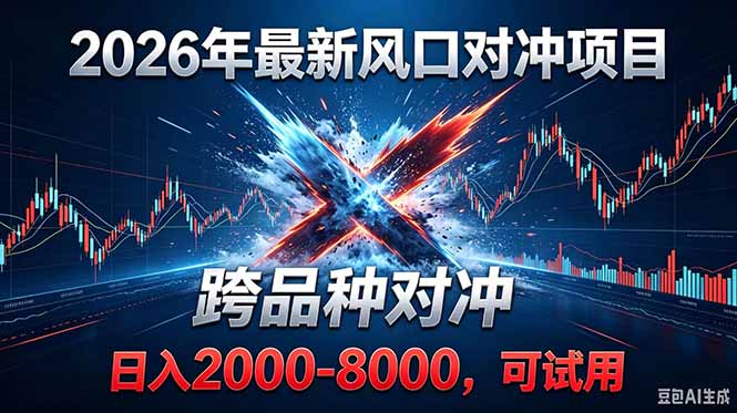 2026创业新风口！最新对冲！跨品种对冲！日收益2000-6000+-优优云网创