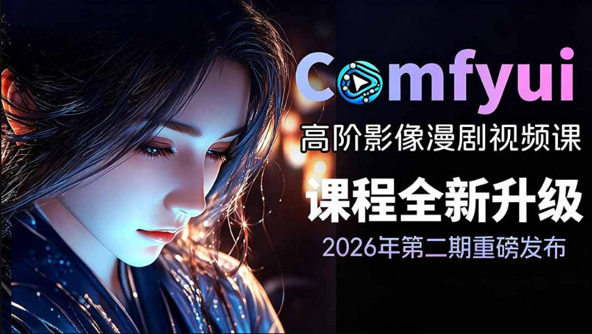 2026新版ComfyUI漫剧动画全流程实战课,0基础入门到进阶全流程动态漫,轻松实现流量变现-优优云网创