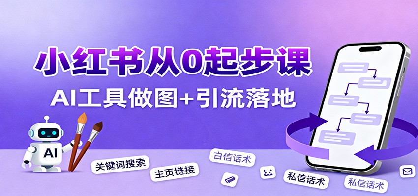 小红书引流从0起步,养号、内容发布、运营、AI工具做图,引流落地-优优云网创