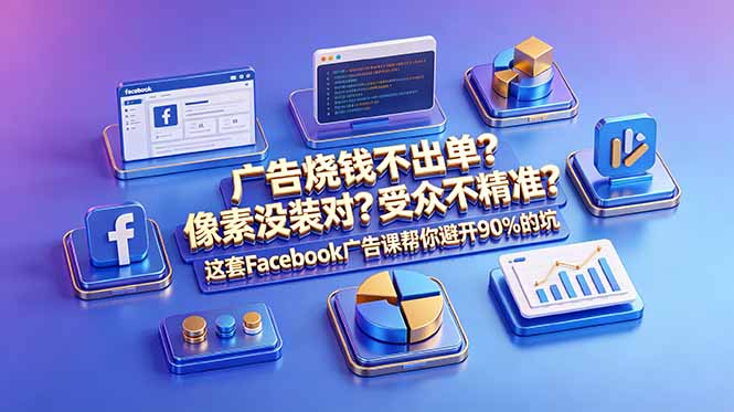 广告烧钱不出单?像素没装对?受众不精准?这套Facebook广告课帮你避开90%的坑-原创双语字幕-优优云网创