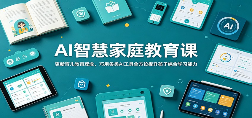 AI智慧家庭教育课：更新育儿教育理念，巧用各类AI工具全方位提升孩子综合学习能力-优优云网创