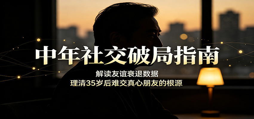 中年社交破局指南:解读友谊衰退数据,理清35岁后难交真心朋友的根源-优优云网创-中创网