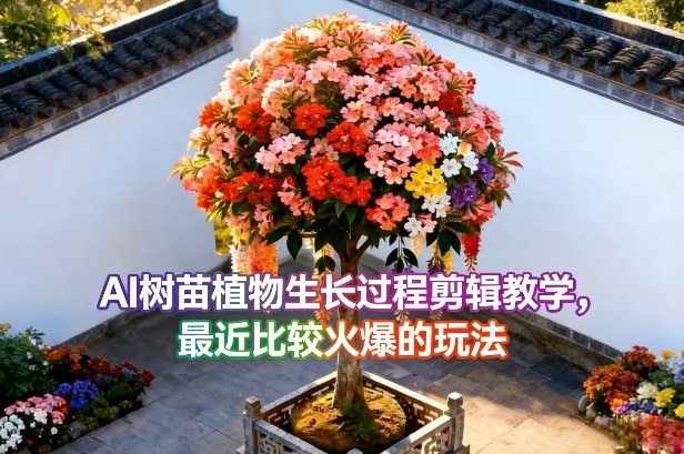 AI树苗植物生长过程剪辑教学,最近比较火爆的玩法-优优云网创
