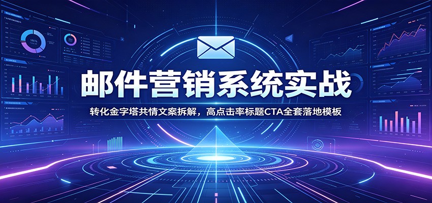 邮件营销系统实战:转化金字塔共情文案拆解,高点击率标题CTA全套落地模板-优优云网创