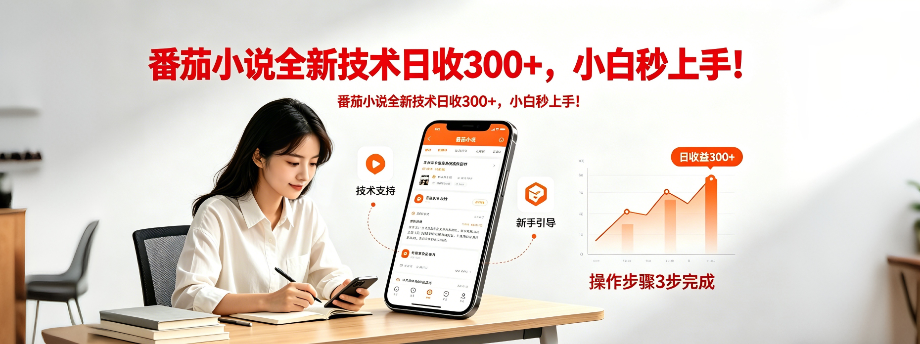 番茄小说全新技术全新玩法!无脑日收300+-优优云网创