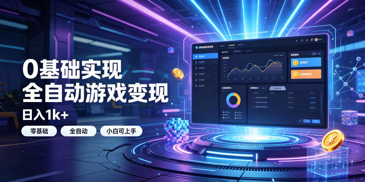 0基础实现全自动游戏变现，日入1k+，小白直接上手搞钱！【揭秘】-优优云网创