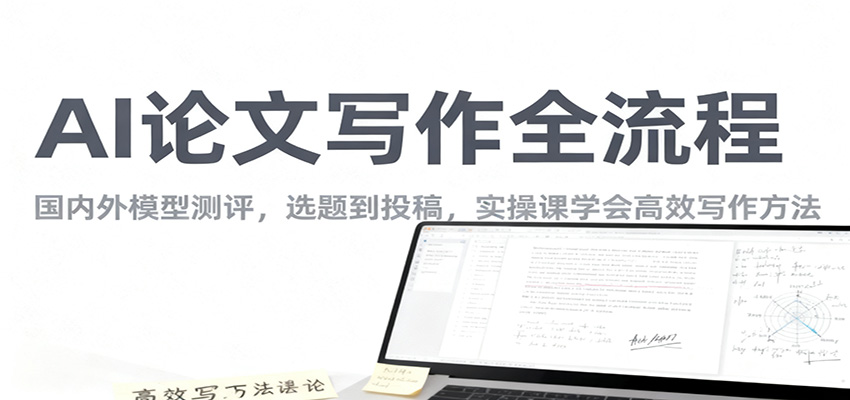 AI论文写作全流程,国内外模型测评,选题到投稿,实操课学高效写作方法-优优云网创