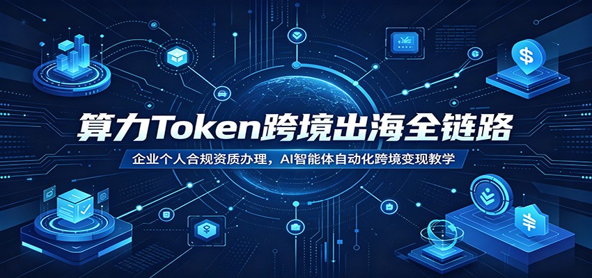 算力Token跨境出海全链路：企业个人合规资质办理，AI智能体自动化跨境变现教学-优优云网创