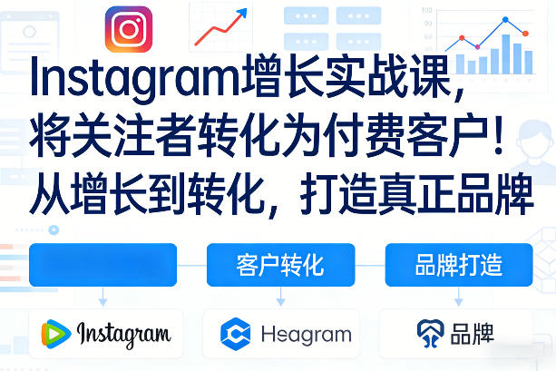 Instagram增长实战课,将关注者转化为付费客户!从增长到转化,打造真正品牌(双语字幕)-优优云网创