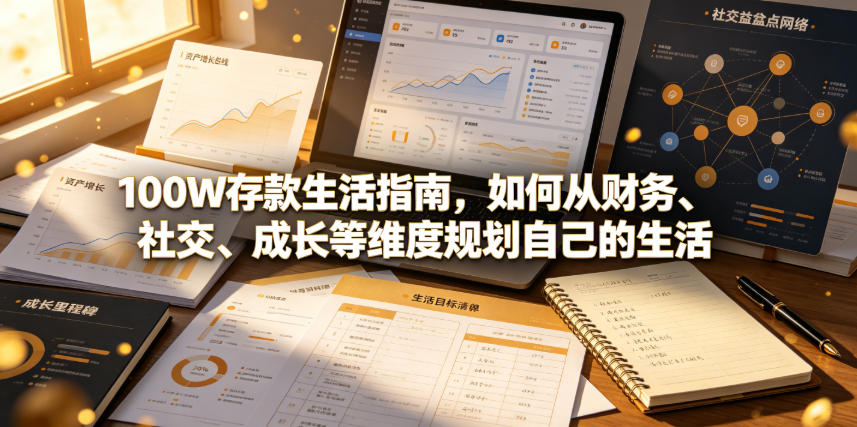 付费文章:100W存款生活指南,如何从财务、社交、成长等维度规划自己的生活-优优云网创