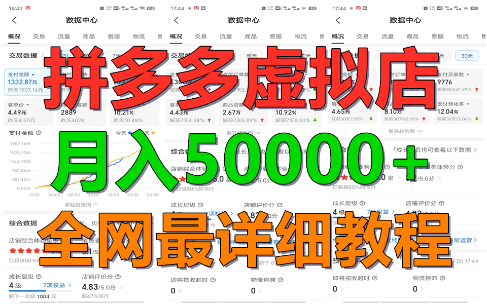 拼多多虚拟电商训练营月入50000+你也行,暴利稳定长久,副业首选-优优云网创