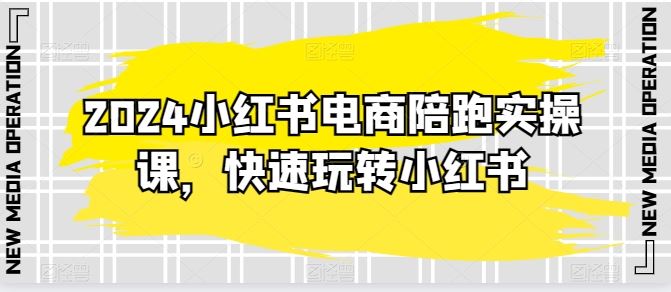 2024小红书电商陪跑实操课,快速玩转小红书,超过20节精细化课程-优优云网创