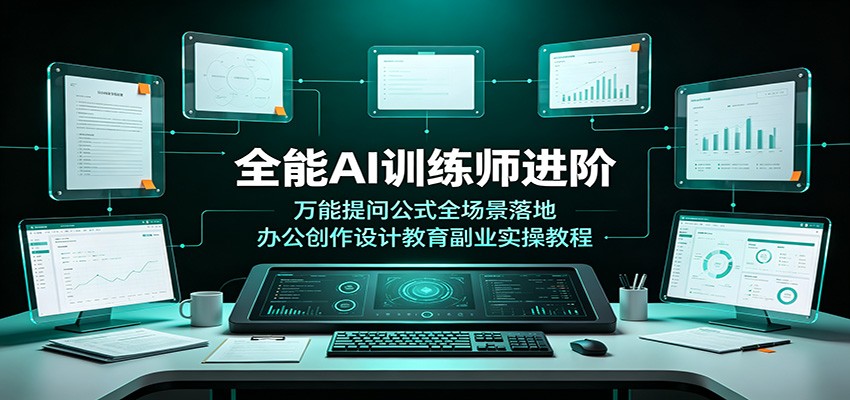 全能AI训练师进阶:万能提问公式全场景落地,办公创作设计教育副业实操教程-优优云网创