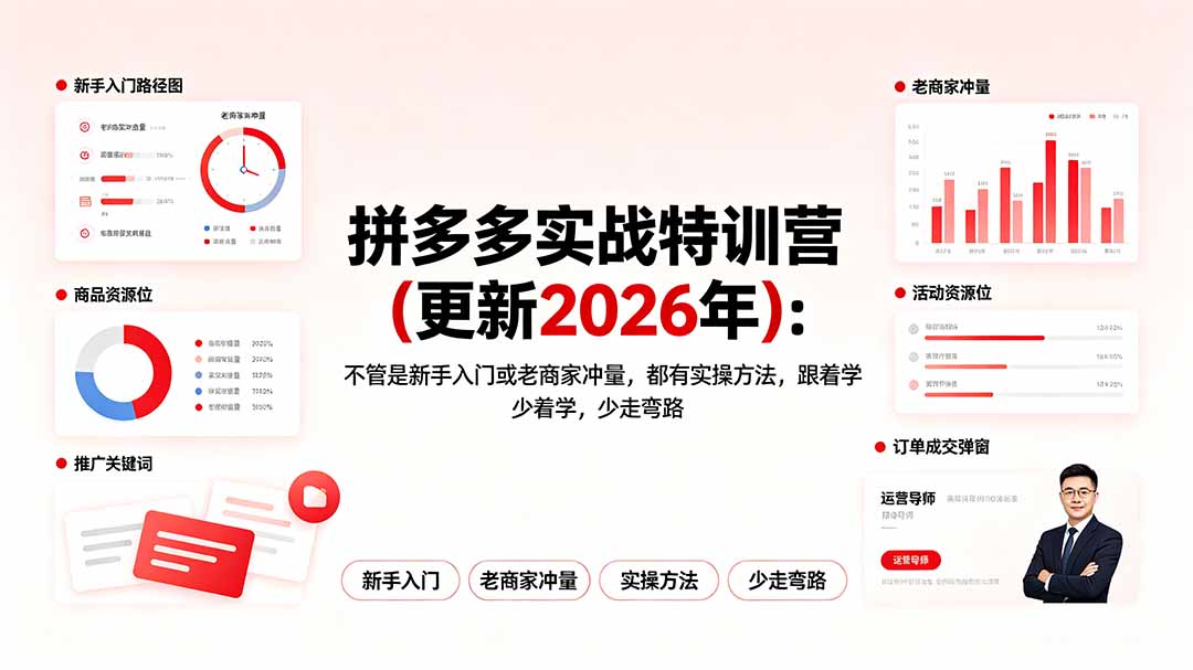 拼多多实战特训营(更新2026年-优优云网创