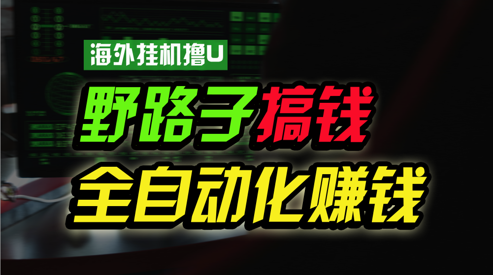 海外挂机撸U新平台,日赚15美元,全程无人值守,可批量放大,工作室内部项目!-优优云网创