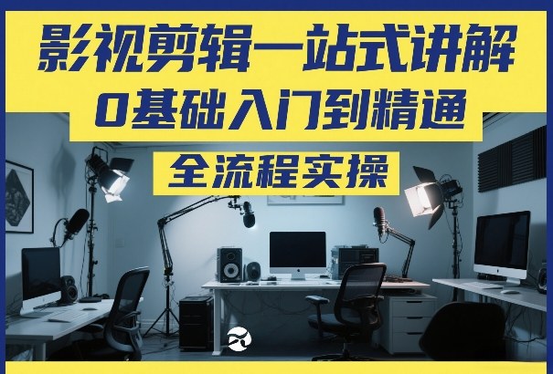 影视剪辑一站式讲解,0基础入门到精通,全流程实操-优优云网创