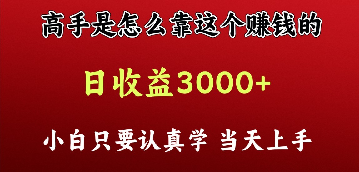 看高手是怎么赚钱的,一天收益至少3000+以上,小白当天上手-优优云网创