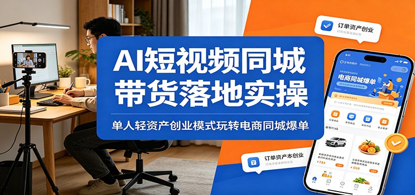 AI短视频同城带货落地实操:单人轻资产创业模式玩转电商同城爆单 AI短视频同城带货落地实操:单人轻资产创业模式玩转电商同城爆单