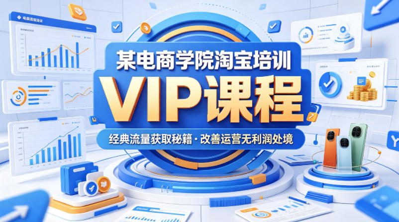 某电商学院淘宝培训VIP课程,各种经典有用的流量获取秘籍,改善运营产品没利润的处境(2026年5月)-优优云网创