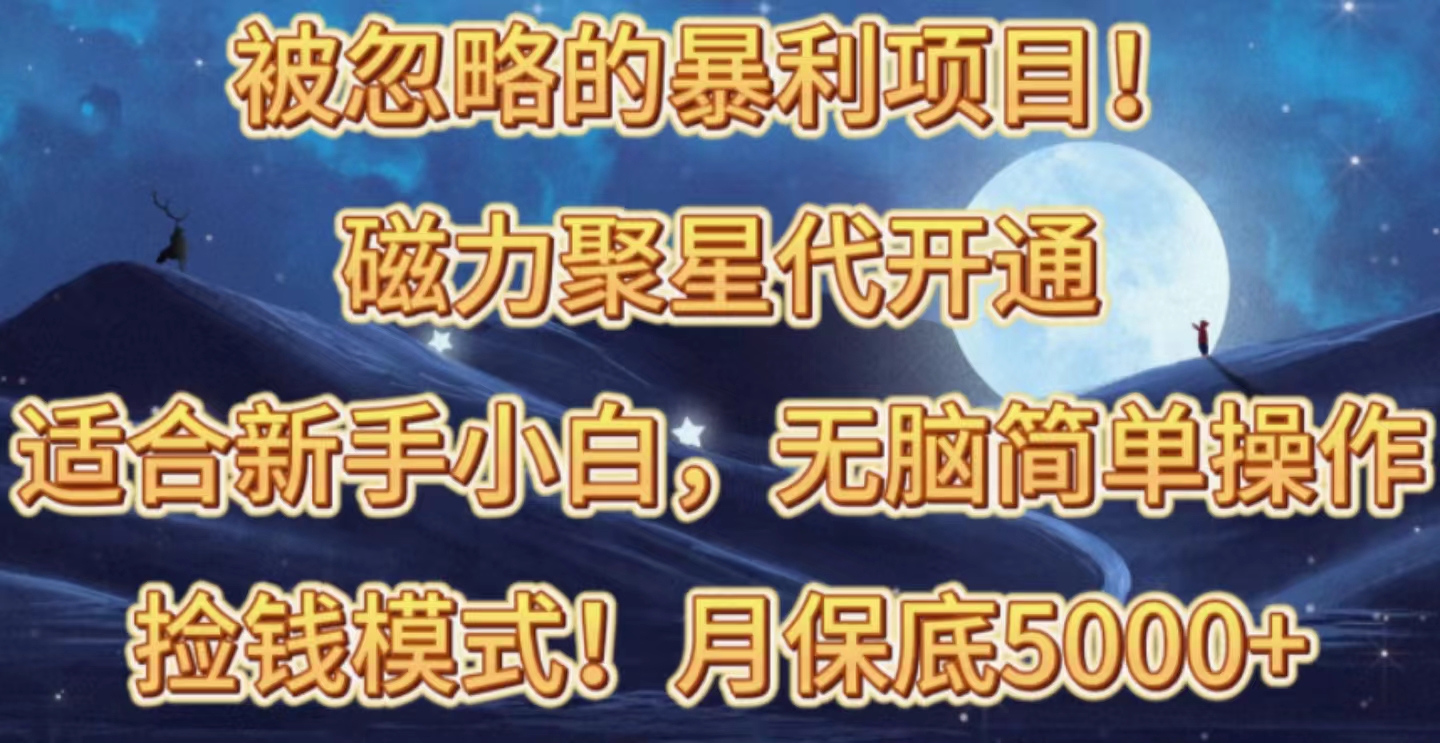 (10245期)被忽略的暴利项目!磁力聚星代开通捡钱模式,轻松月入五六千-优优云网创