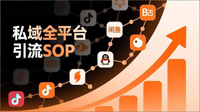 私域全平台引流SOP,抖音/快手/小红书/微信/QQ/B站/闲鱼等,技术合集,高效转化公域流量-优优云网创