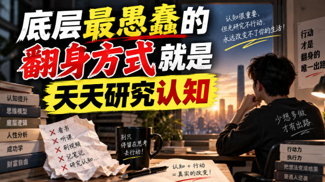 付费文章:底层最愚蠢的翻身方式就是天天研究认知-优优云网创-中创网