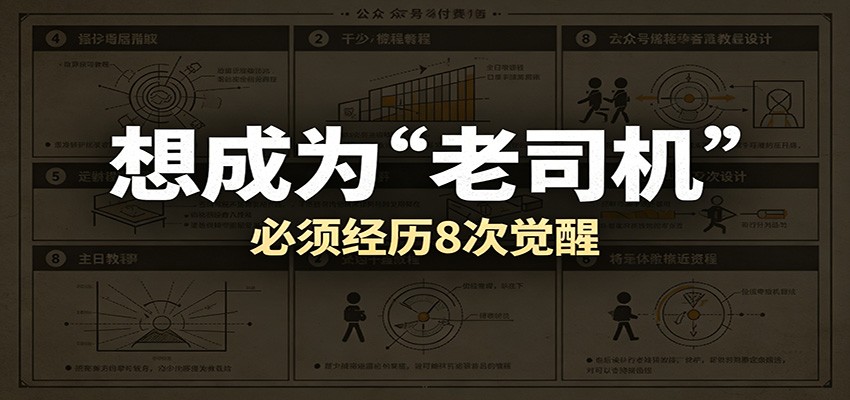 某公众号付费文章：想成为“老司机”，必须经历8次觉醒-优优云网创