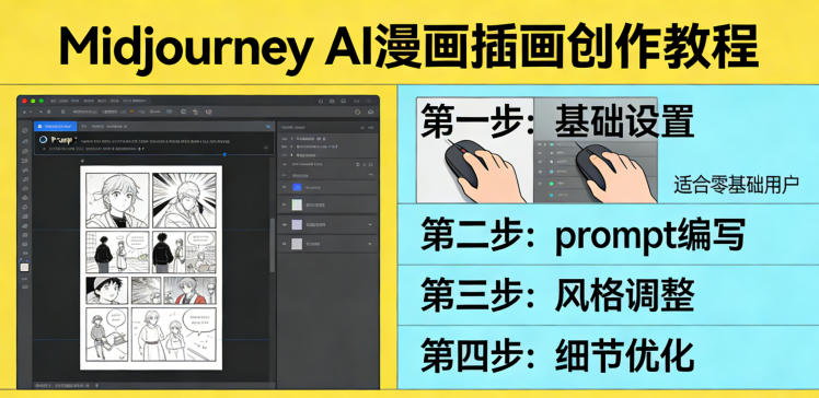 利用Midjourney AI人工智能轻松创作漫画插画教程,零基础创作完整漫画插画-优优云网创