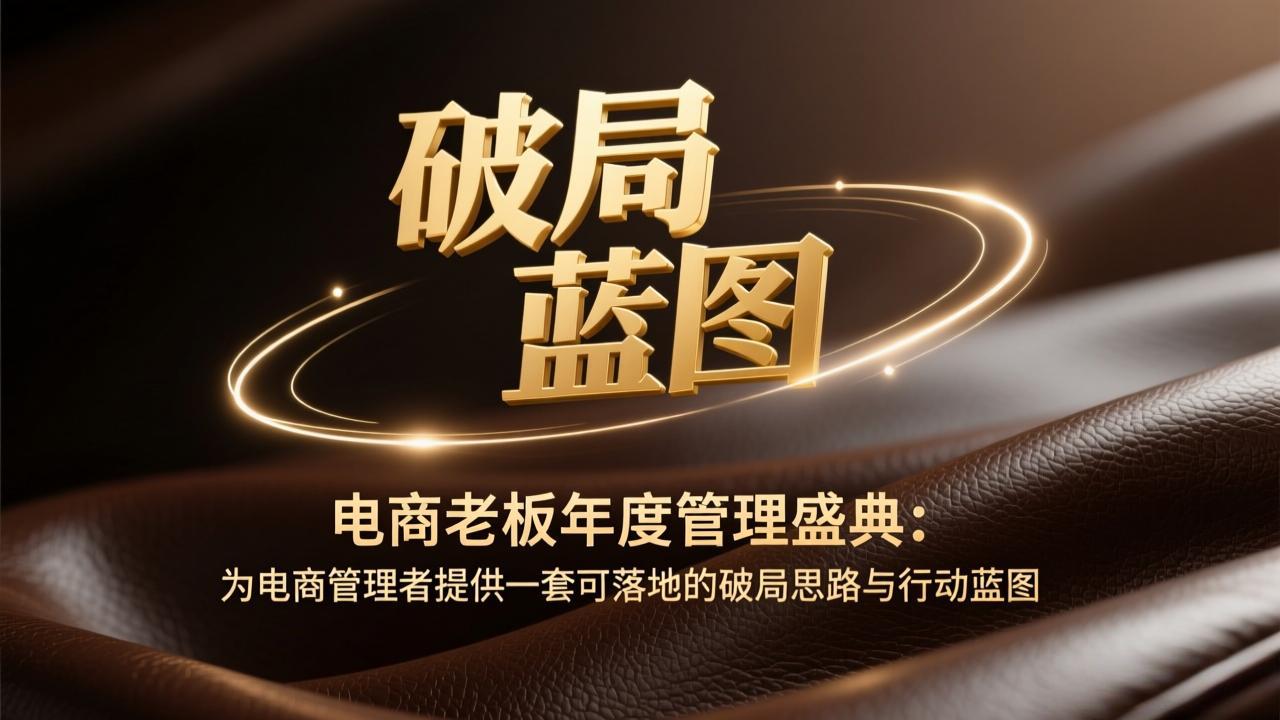 电商老板年度管理盛典:为电商管理者提供一套可落地的破局思路与行动蓝图-优优云网创