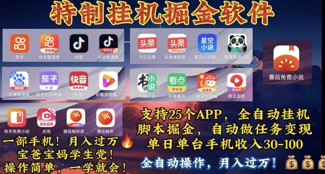 (10703期)月入过万 24小时全自动无脑挂机,操作简单!-优优云网创