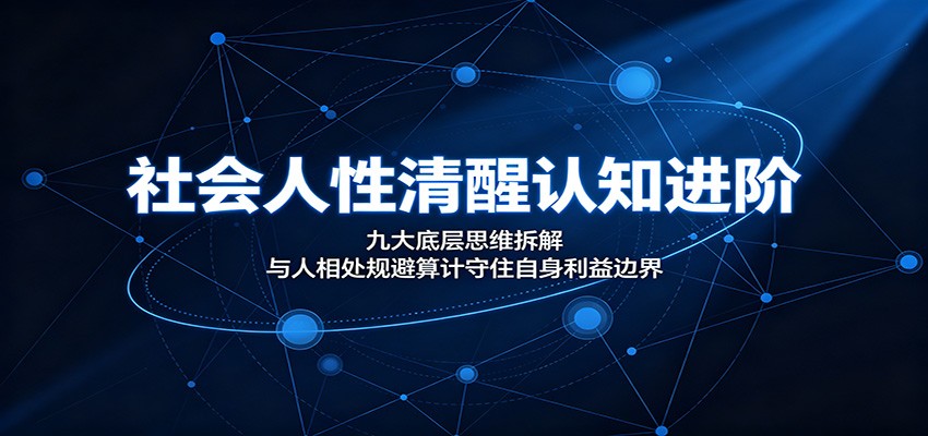 社会人性清醒认知进阶:九大底层思维拆解,与人相处规避算计守住自身利益边界-优优云网创