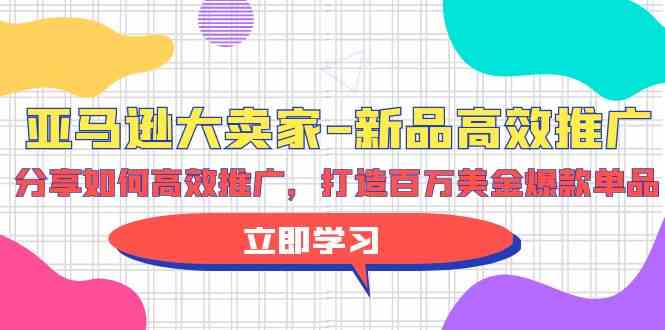 (9945期)亚马逊 大卖家-新品高效推广,分享如何高效推广,打造百万美金爆款单品-优优云网创
