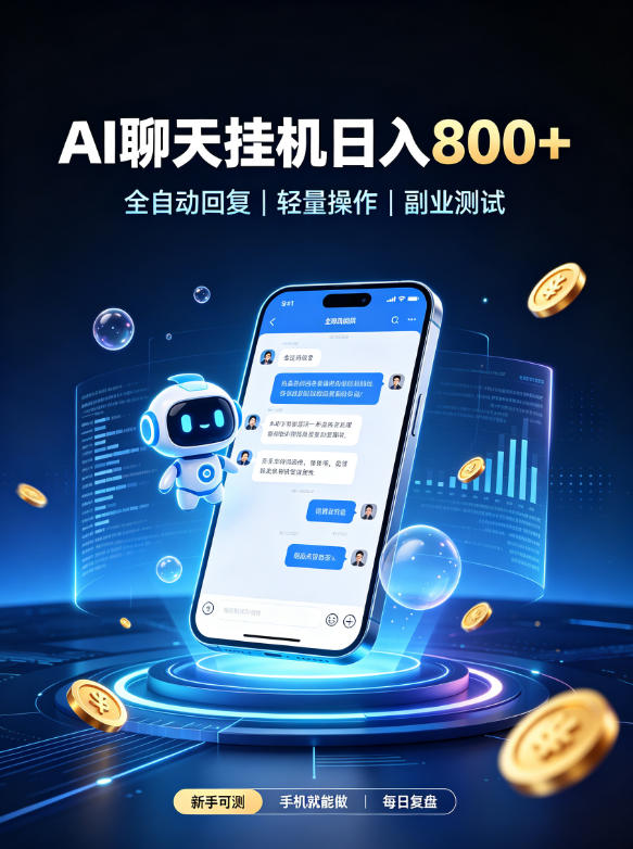 AI聊天挂G项目,日入800➕,全自动操作,适用个人副业,支持工作室矩阵操作【揭秘】-优优云网创-中创网