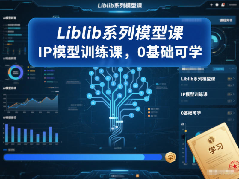 Liblib系列模型课,IP模型训练课,0基础可学-优优云网创