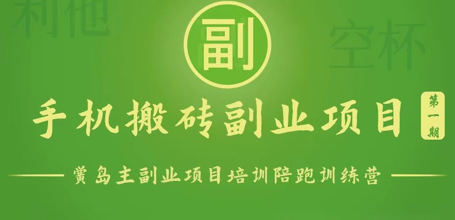 手机搬砖小副业项目训练营1.0,能用手机做的简单小副业-优优云网创