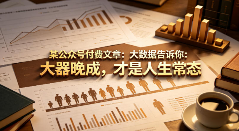 某公众号付费文章:大数据告诉你:大器晚成,才是人生常态-优优云网创