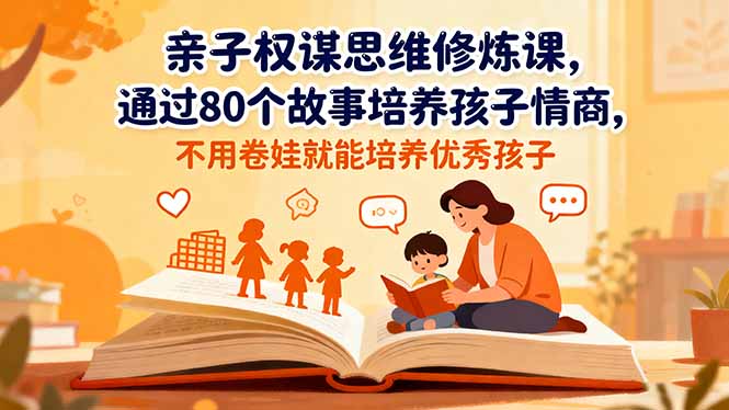 亲子权谋思维修炼课，通过80个故事培养孩子情商,不用卷娃就能培养优秀孩子-优优云网创