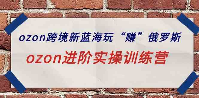 (9800期)ozon跨境新蓝海玩“赚”俄罗斯,ozon进阶实操训练营-优优云网创