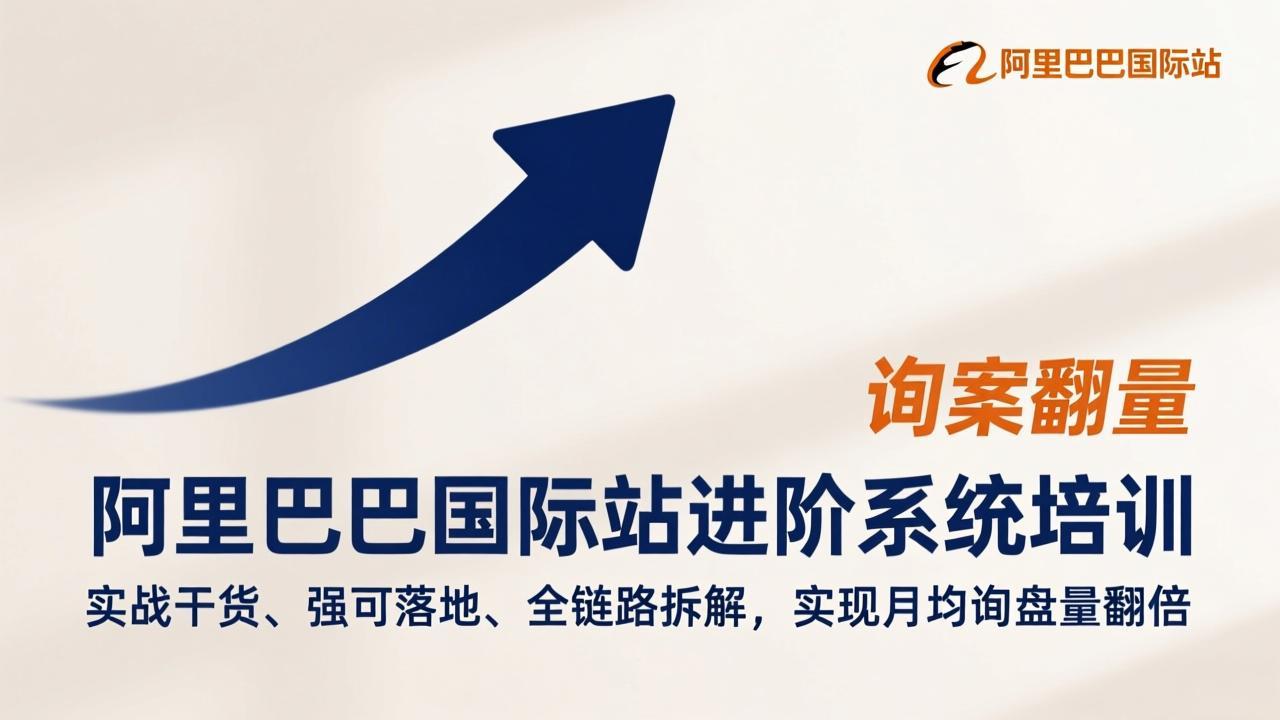 阿里巴巴国际站进阶系统培训,实战干货、强可落地、全链路拆解,实现月均询盘量翻倍-优优云网创