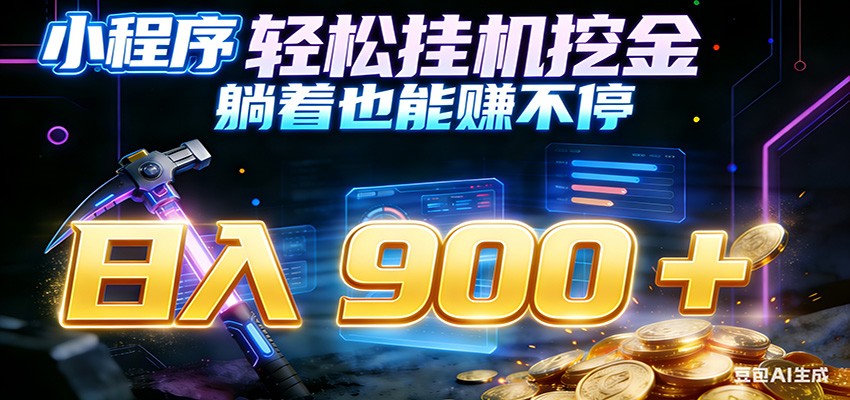 小程序挂机挖金,自动赚金币换现金,多号并行日入900+,轻松搞副业-优优云网创
